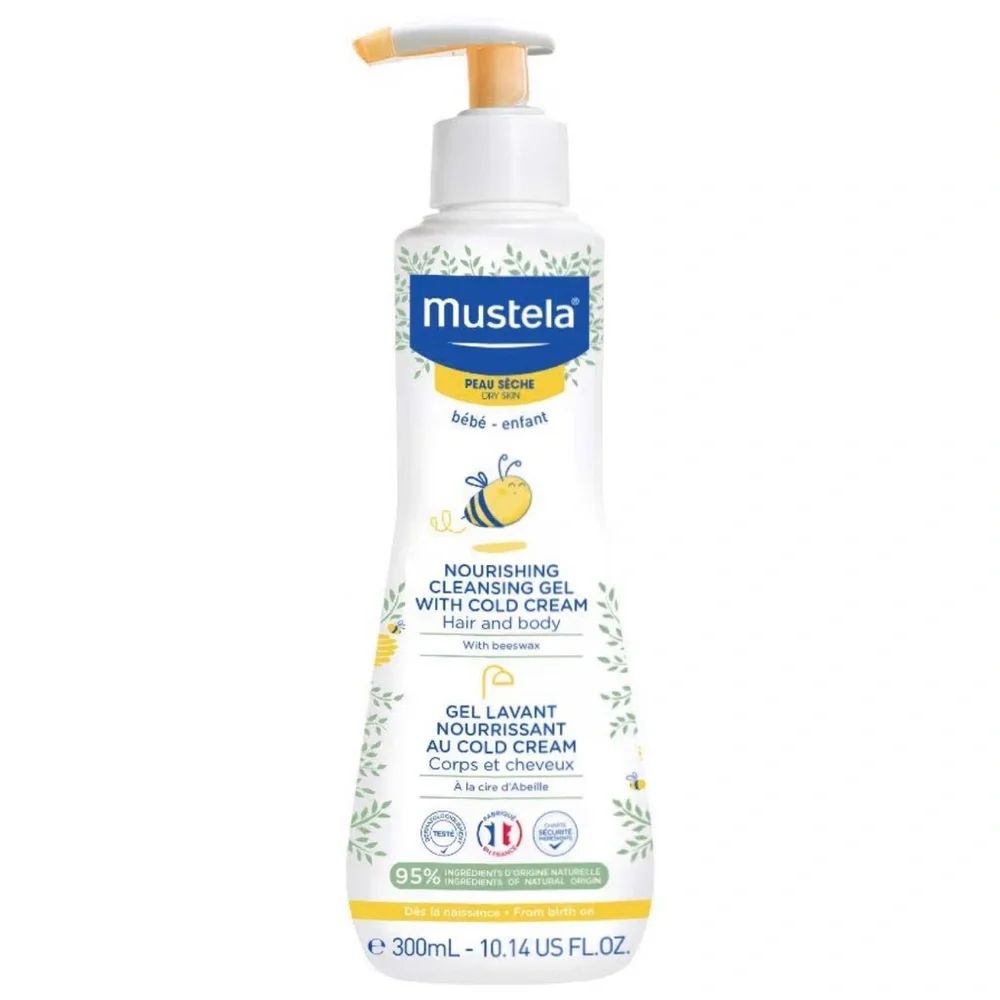 NEW Mustela Baby Nourishing Cleansing Gel Hair & Body Wash for Dry Skin 10.14oz